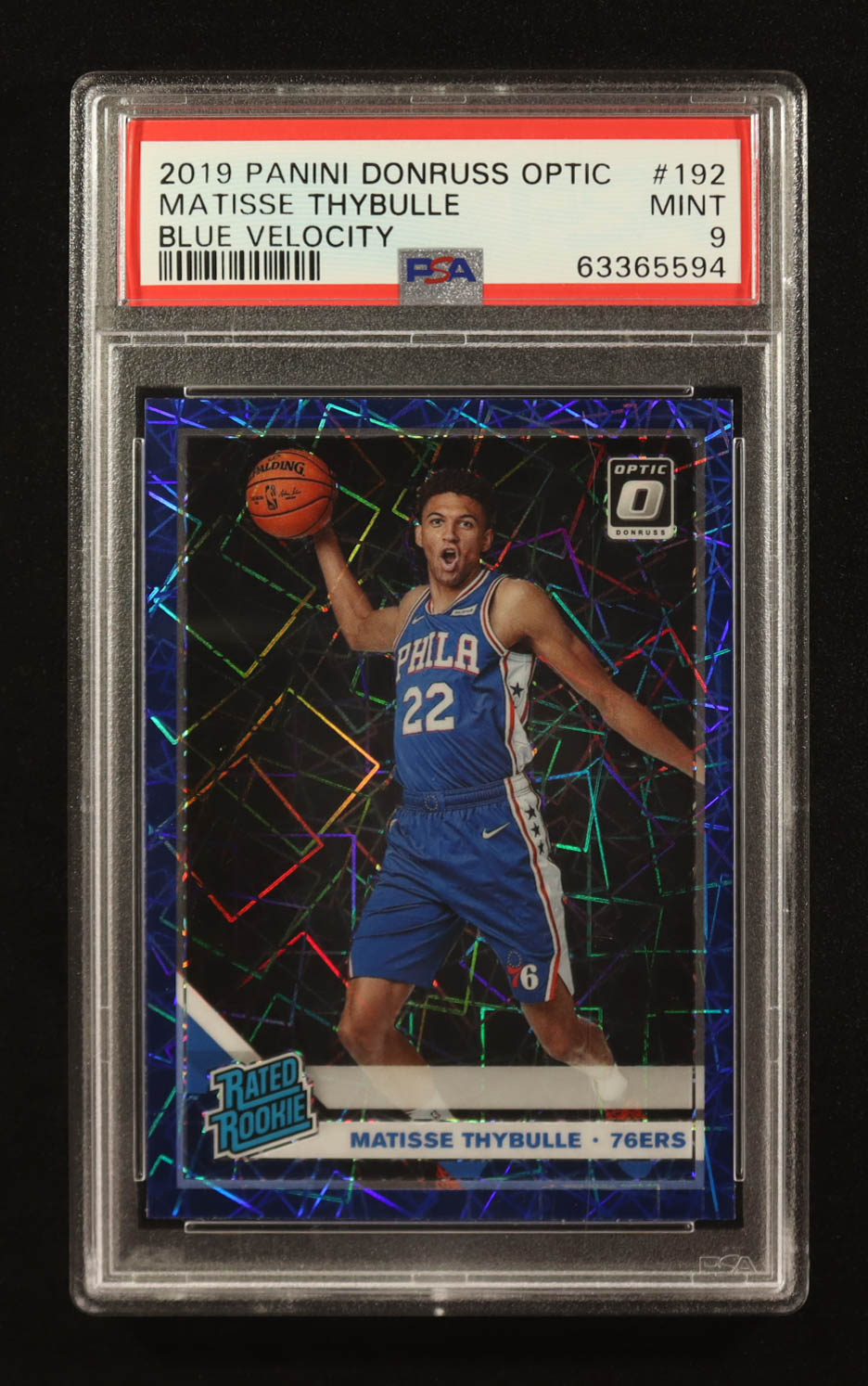 Matisse Thybulle 2019-20 Donruss Optic Blue Velocity #192 RR RC (PSA 9) at PristineAuction.com Matisse Thybulle 2019-20 Donruss Optic Blue Velocity #192 RR RC (PSA 9) at PristineAuction.com