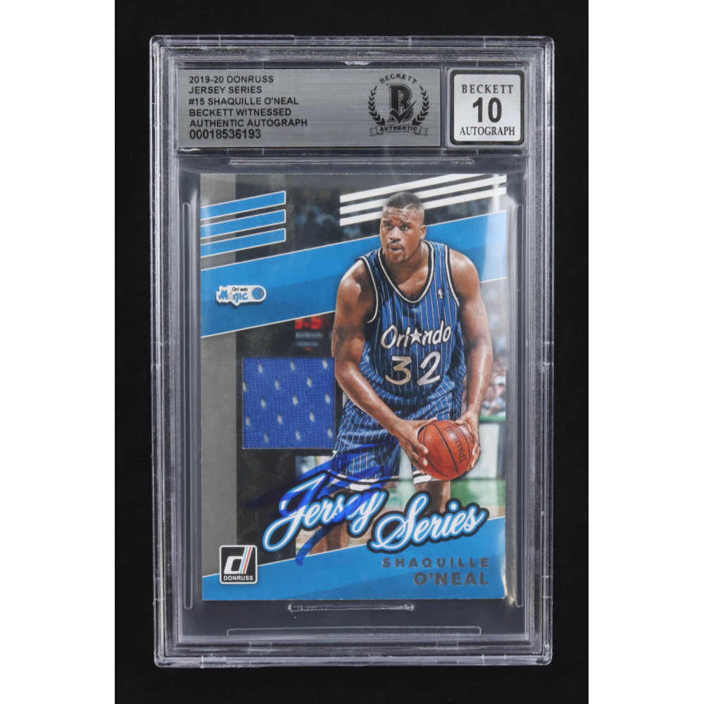 Shaquille O'Neal Signed 2019-20 Donruss Jersey Series #15 (BGS | Autograph Grade 10) at PristineAuction.com