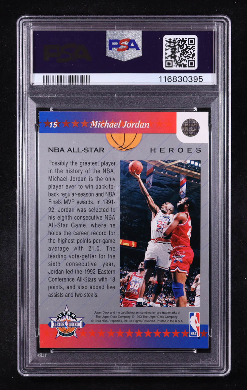 Michael Jordan 1992-93 Upper Deck All-Star Weekend #15 (PSA 8) at PristineAuction.com Michael Jordan 1992-93 Upper Deck All-Star Weekend #15 (PSA 8) at PristineAuction.com