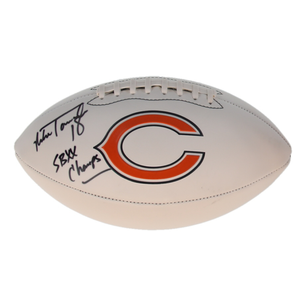 Mike Tomczak Signed Bears Logo Football Inscribed "SB XX Champs" (Schwartz) at PristineAuction.com