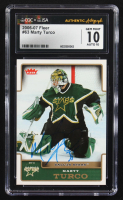Marty Turco Signed 2006-07 Fleer #63 (CGC 10 | Autograph Graded CGC 10) at PristineAuction.com