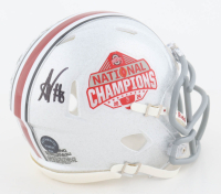 Arvell Reese Signed Ohio State Buckeyes 2024 National Champions Logo Speed Mini Helmet (Authentic Ink) at PristineAuction.com