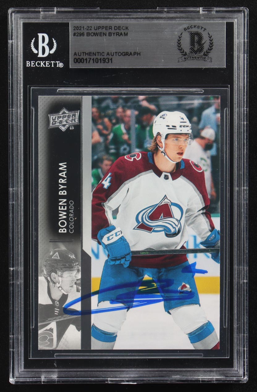 Bowen Byram Signed 2021-22 Upper Deck #296 (BGS) at PristineAuction.com Bowen Byram Signed 2021-22 Upper Deck #296 (BGS) at PristineAuction.com
