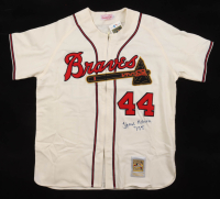 Hank Aaron Signed Braves Mitchell & Ness Authentic Jersey Inscribed "755" (PSA) at PristineAuction.com