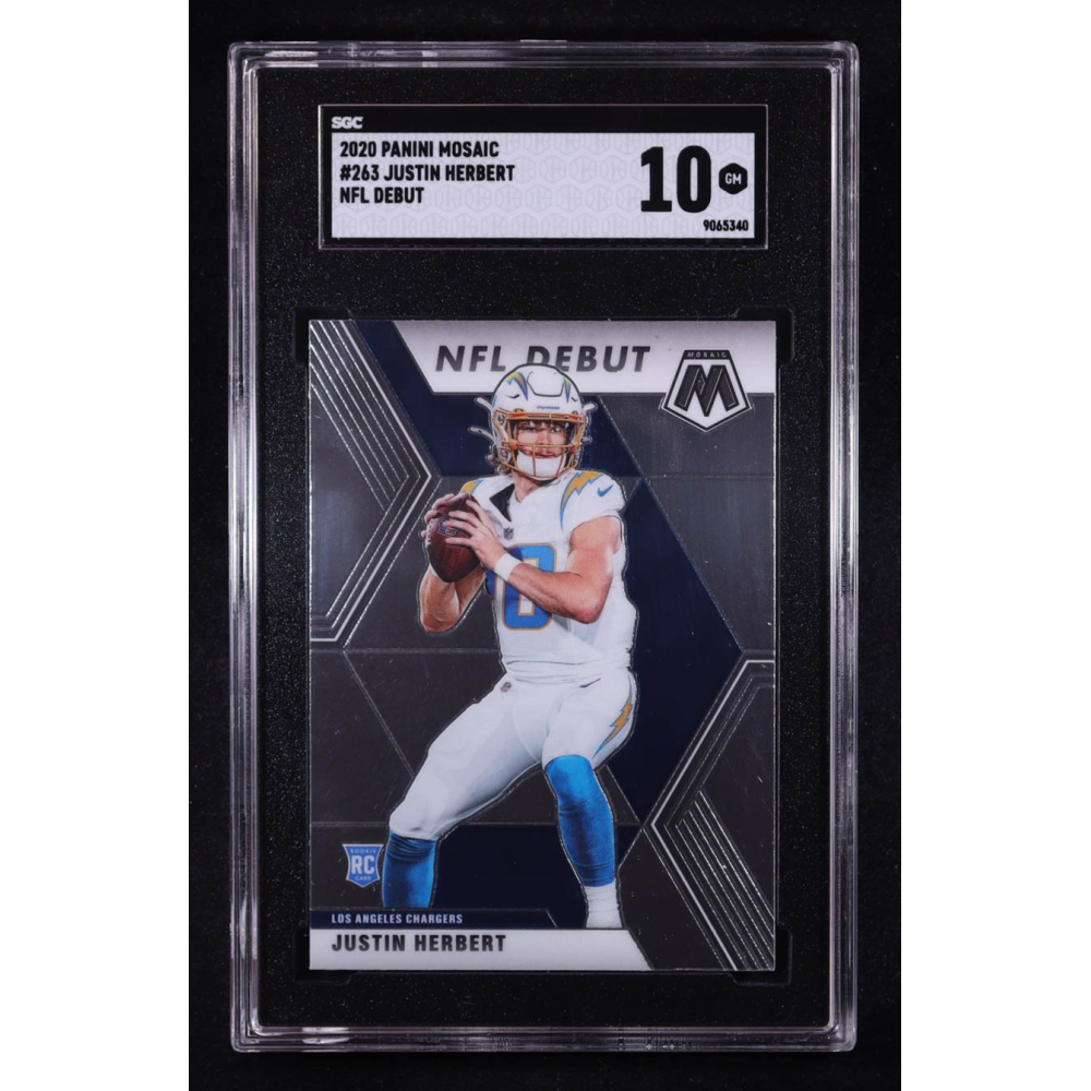 Justin Herbert 2020 Panini Mosaic NFL Debut #263 RC (SGC 10) at PristineAuction.com