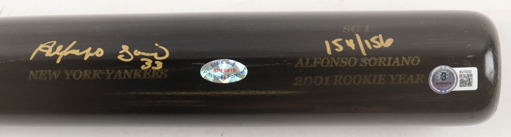 Alfonso Soriano Signed LE Sam Bat Player Model Baseball Bat (Beckett) at PristineAuction.com Alfonso Soriano Signed LE Sam Bat Player Model Baseball Bat (Beckett) at PristineAuction.com