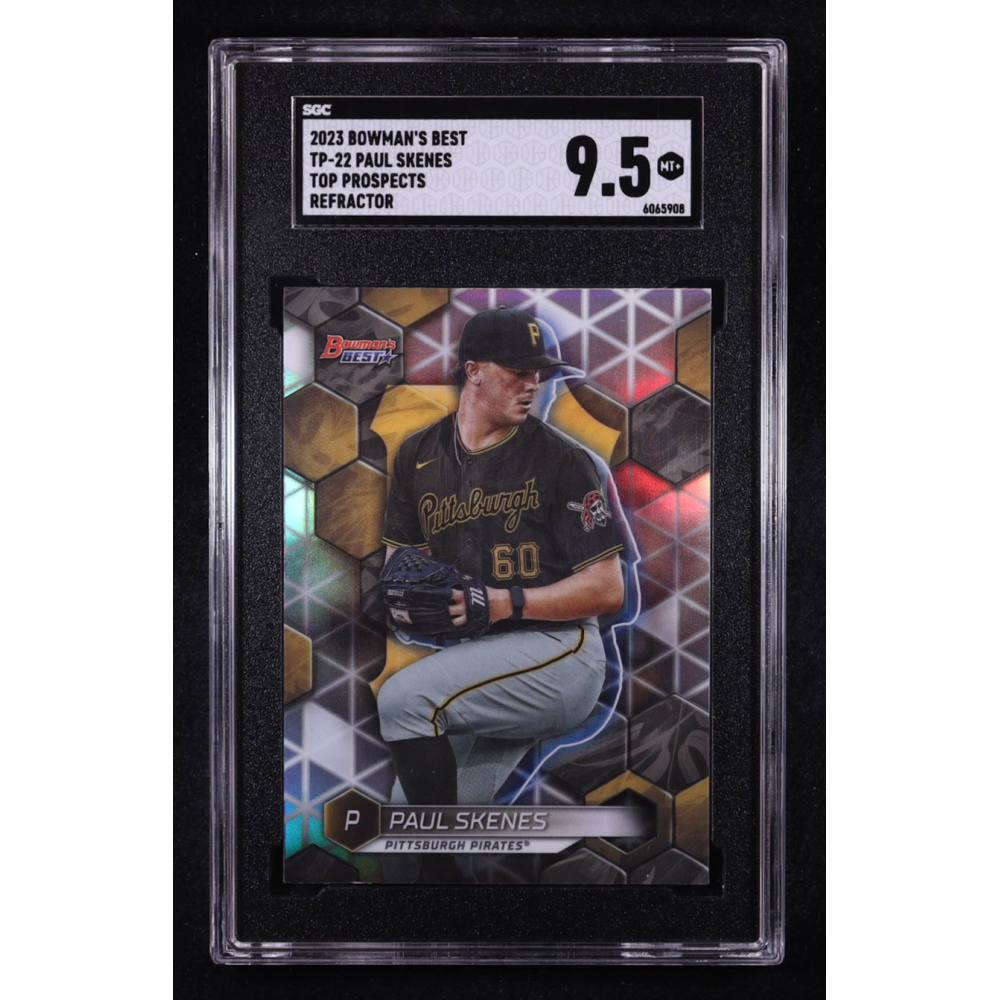 Paul Skenes 2023 Bowman's Best Top Prospects Refractor #TP-22 RC (SGC 9.5) at PristineAuction.com