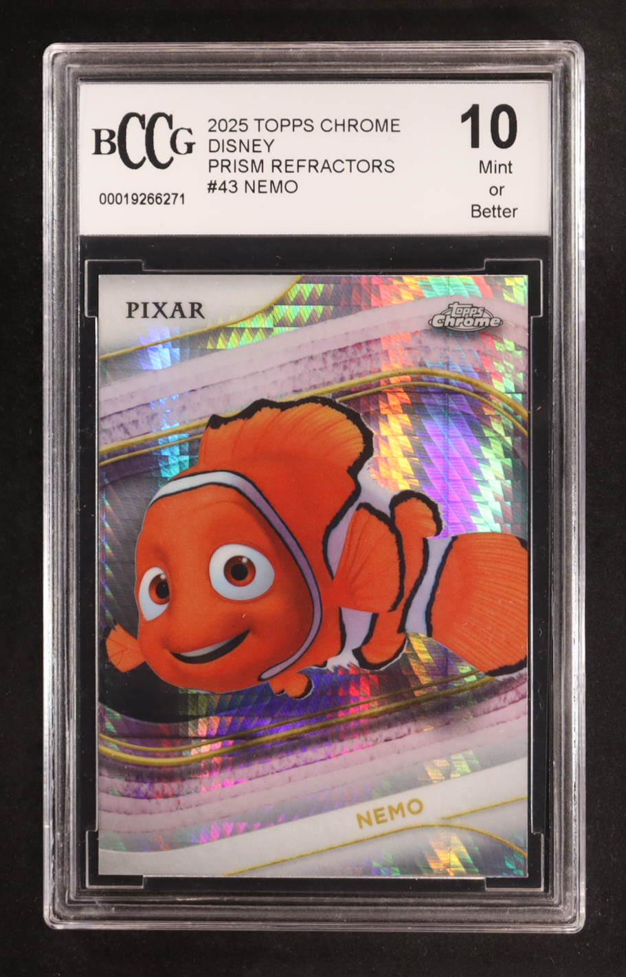 Nemo 2025 Topps Chrome Disney Prism Refractors #43 (BCCG 10) at PristineAuction.com Nemo 2025 Topps Chrome Disney Prism Refractors #43 (BCCG 10) at PristineAuction.com