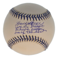 Hank Bauer Signed OAL Joe DiMaggio Commemorative Baseball Inscribed "Joe DiMaggio Friend and Teammate" (PSA) at PristineAuction.com