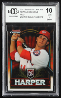 Bryce Harper 2011 Bowman Chrome Bryce Harper Retail Exclusive #BCE1R Red RC (BCCG 10) at PristineAuction.com