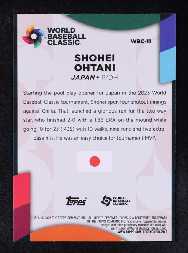 Shohei Ohtani 2023 Topps '23 World Baseball Classic Stars #WBC11 at PristineAuction.com Shohei Ohtani 2023 Topps '23 World Baseball Classic Stars #WBC11 at PristineAuction.com