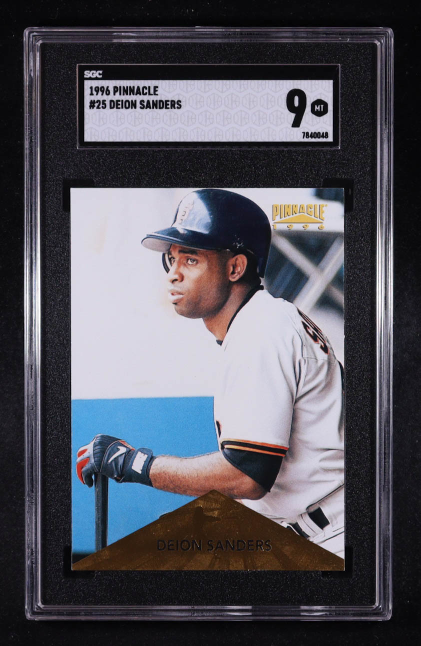 Deion Sanders 1996 Pinnacle #25 (SGC 9) at PristineAuction.com Deion Sanders 1996 Pinnacle #25 (SGC 9) at PristineAuction.com