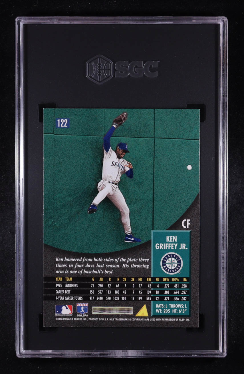 Ken Griffey Jr. 1996 Pinnacle #122 (SGC 9) at PristineAuction.com Ken Griffey Jr. 1996 Pinnacle #122 (SGC 9) at PristineAuction.com