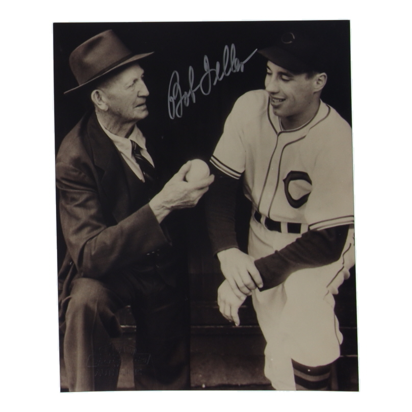 Bob Feller Signed Indians 8x10 Photo (SportsCards.com) at PristineAuction.com Bob Feller Signed Indians 8x10 Photo (SportsCards.com) at PristineAuction.com