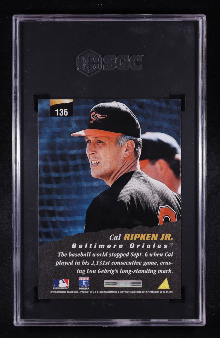 Cal Ripken Jr. 1996 Pinnacle The Naturals #136 (SGC 10) at PristineAuction.com Cal Ripken Jr. 1996 Pinnacle The Naturals #136 (SGC 10) at PristineAuction.com