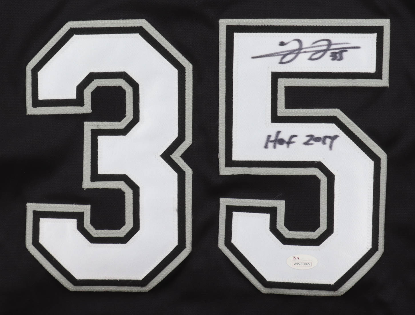 Frank Thomas Signed Jersey Inscribed "HOF 2017" (JSA) at PristineAuction.com Frank Thomas Signed Jersey Inscribed "HOF 2017" (JSA) at PristineAuction.com