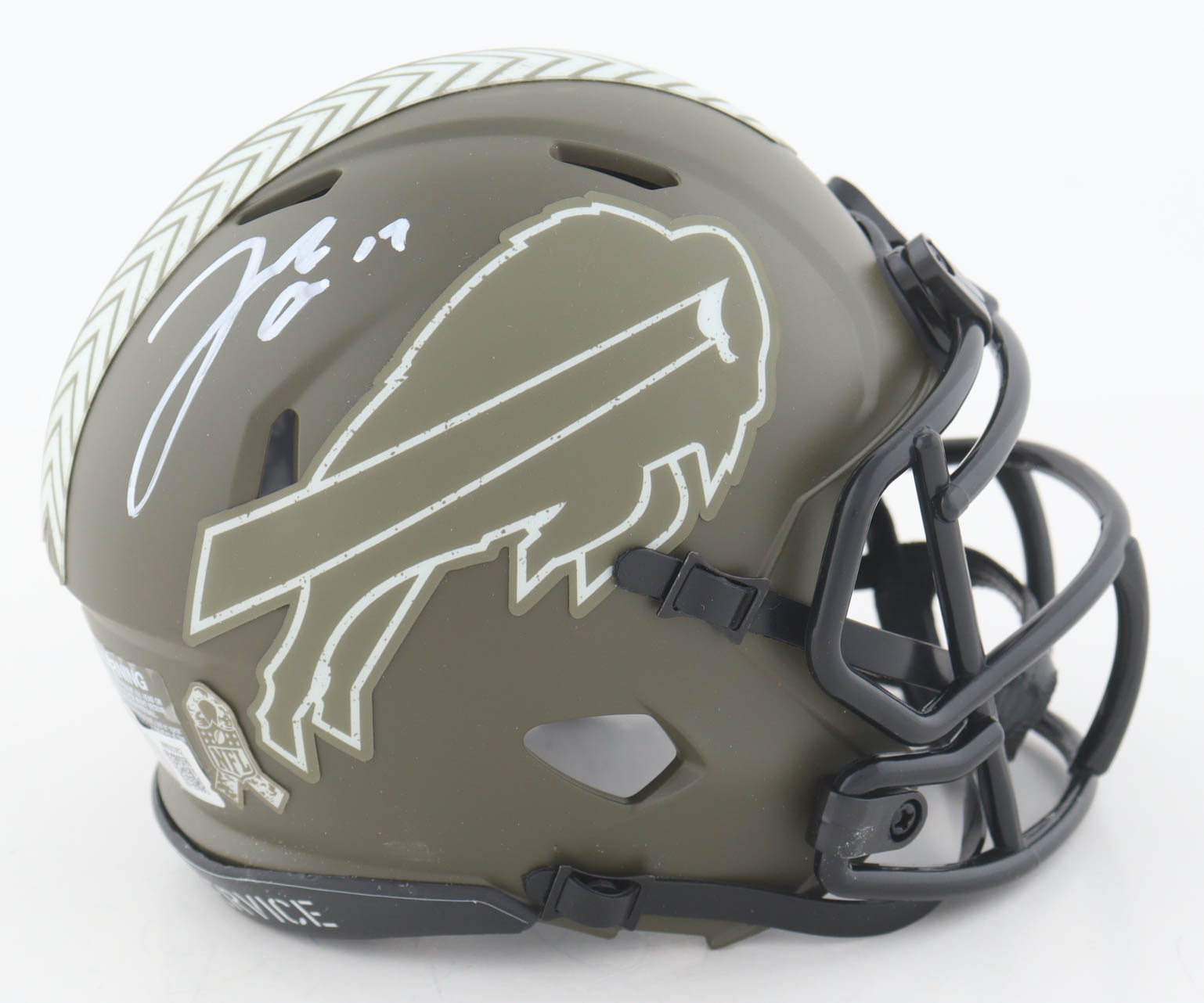 Josh Allen Signed Bills Salute to Service Alternate Speed Mini Helmet (Beckett) at PristineAuction.com Josh Allen Signed Bills Salute to Service Alternate Speed Mini Helmet (Beckett) at PristineAuction.com