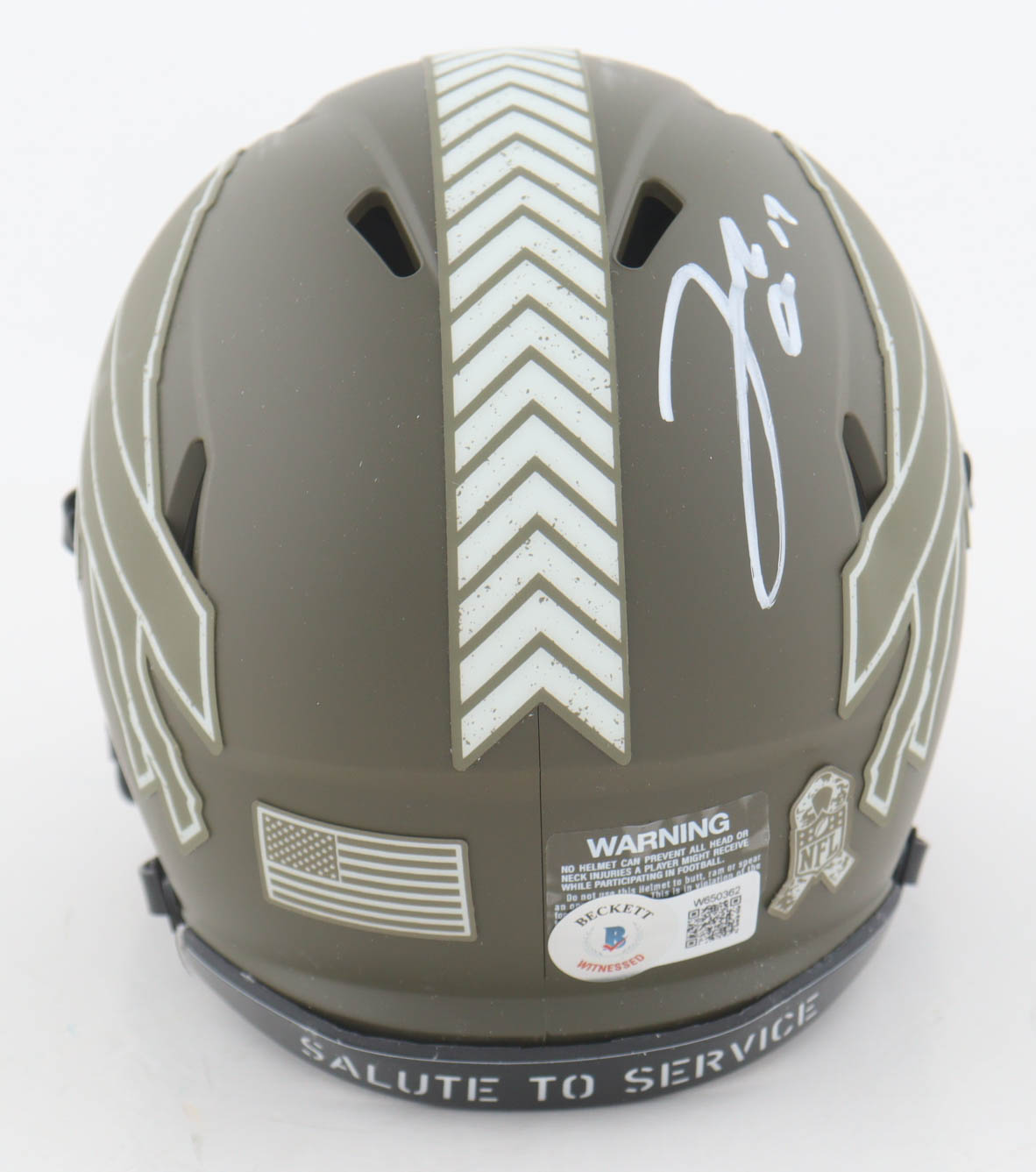 Josh Allen Signed Bills Salute to Service Alternate Speed Mini Helmet (Beckett) at PristineAuction.com Josh Allen Signed Bills Salute to Service Alternate Speed Mini Helmet (Beckett) at PristineAuction.com