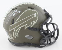 Josh Allen Signed Bills Salute to Service Alternate Speed Mini Helmet (Beckett) at PristineAuction.com