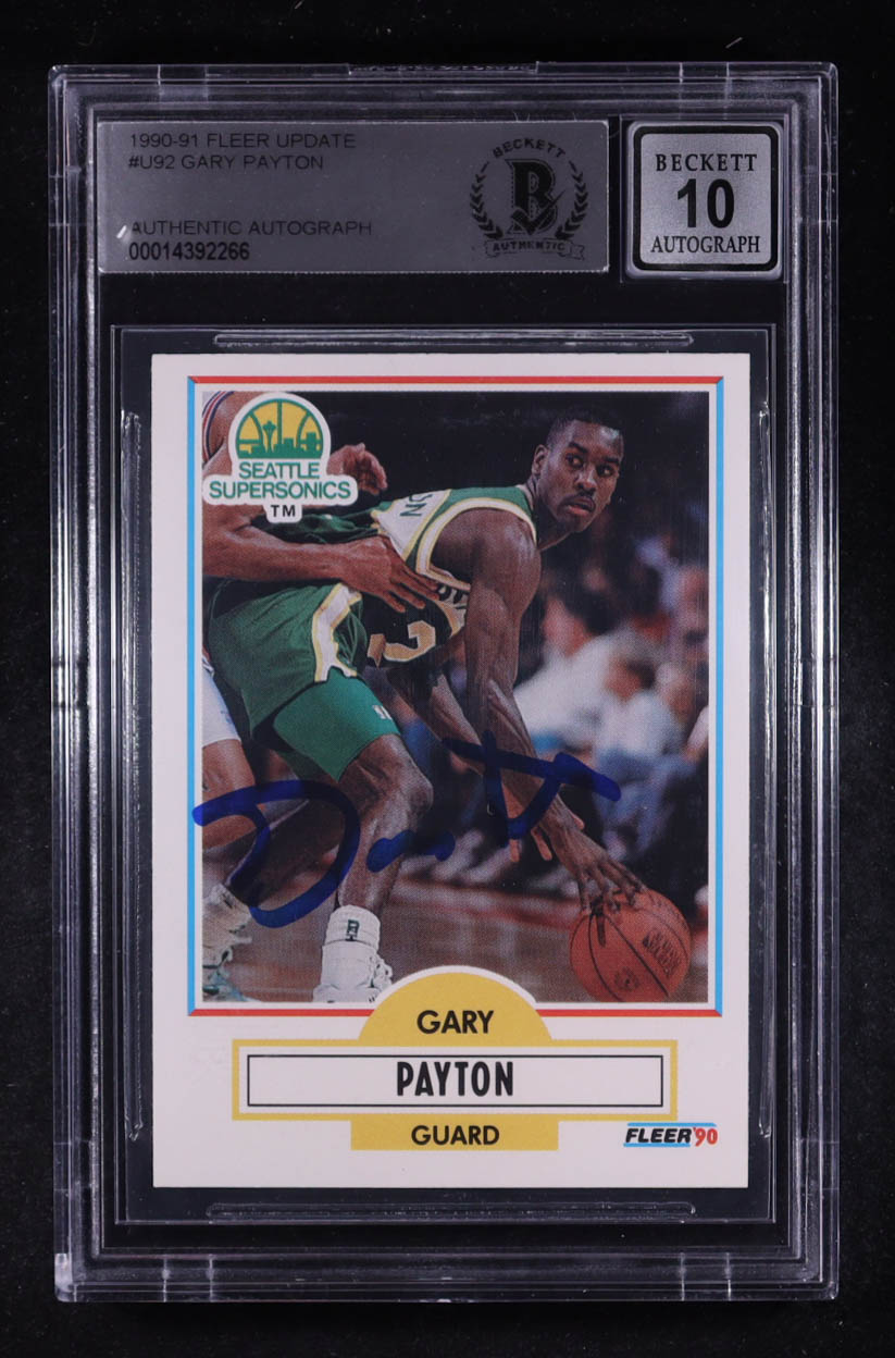 Gary Payton Signed 1990-91 Fleer Update #U-92 RC (BGS | Autograph Graded BGS 10) at PristineAuction.com Gary Payton Signed 1990-91 Fleer Update #U-92 RC (BGS | Autograph Graded BGS 10) at PristineAuction.com