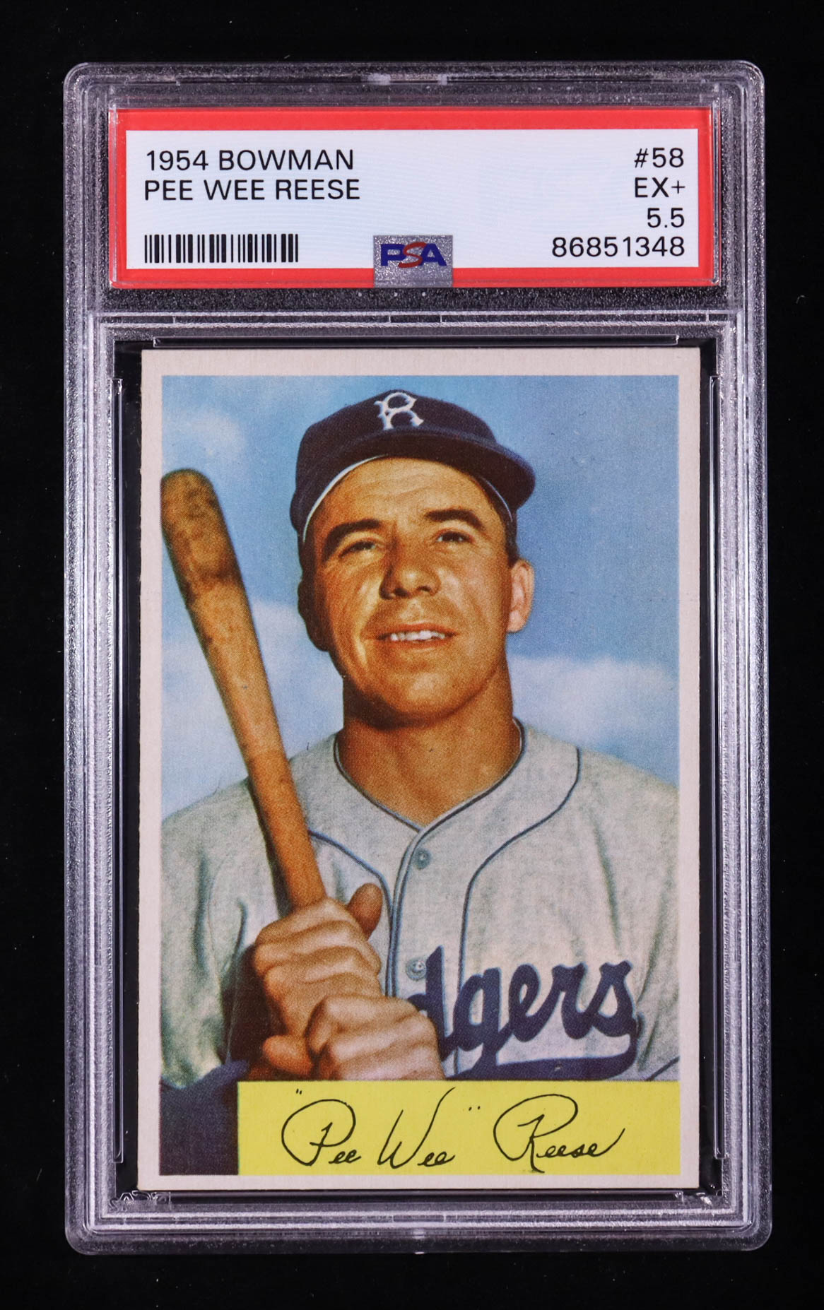 Pee Wee Reese 1954 Bowman #58 (PSA 5.5) at PristineAuction.com Pee Wee Reese 1954 Bowman #58 (PSA 5.5) at PristineAuction.com
