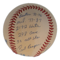 Cecil Cooper Signed OAL Baseball with Extensive Inscription (JSA) at PristineAuction.com