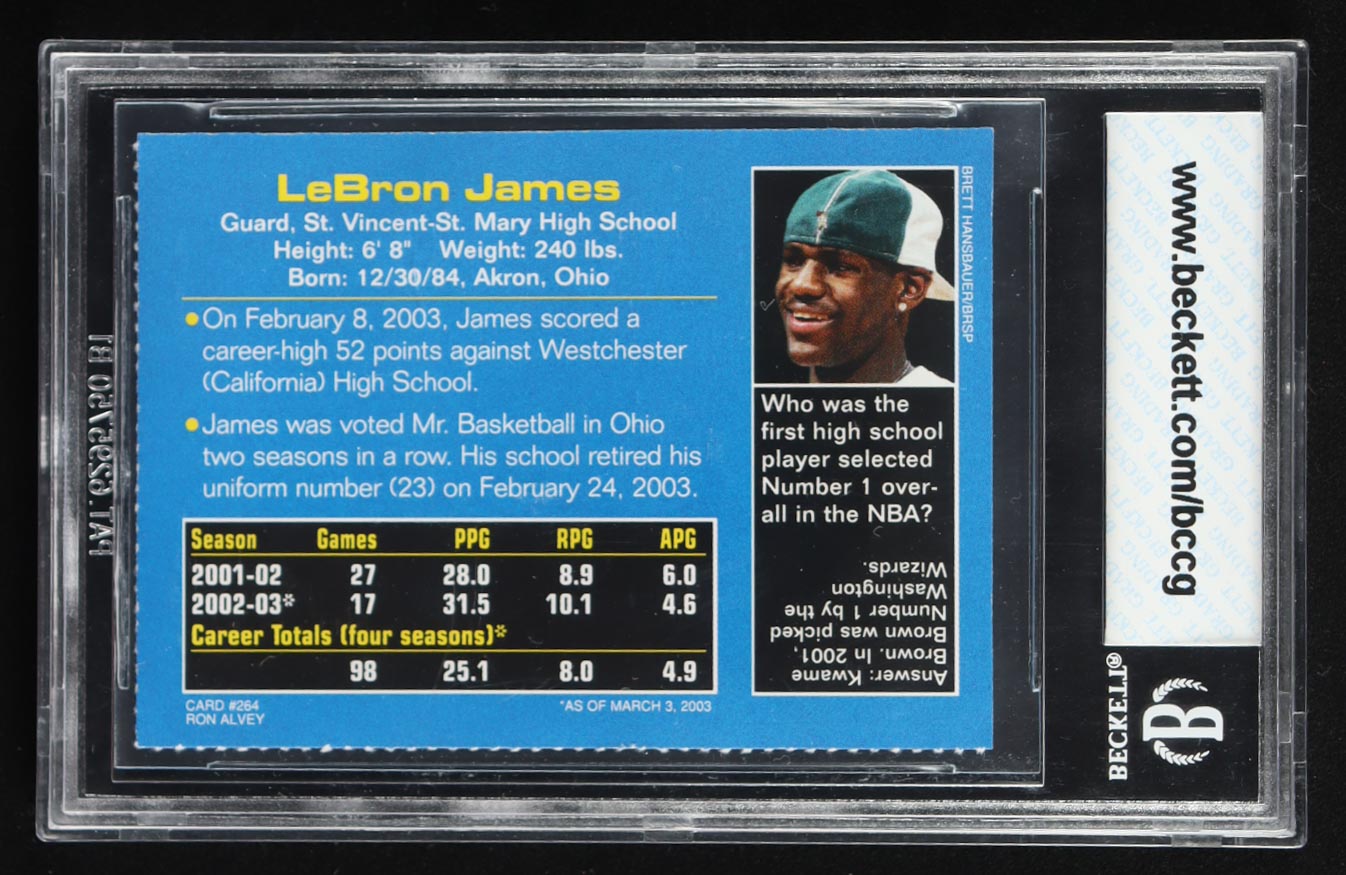 LeBron James 2003 Sports Illustrated for Kids #264 BK RC (BCCG 10) at PristineAuction.com LeBron James 2003 Sports Illustrated for Kids #264 BK RC (BCCG 10) at PristineAuction.com