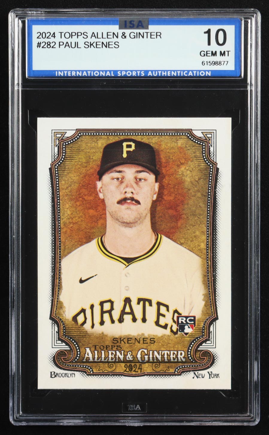 Paul Skenes 2024 Topps Allen and Ginter #282 RC (ISA 10) at PristineAuction.com Paul Skenes 2024 Topps Allen and Ginter #282 RC (ISA 10) at PristineAuction.com