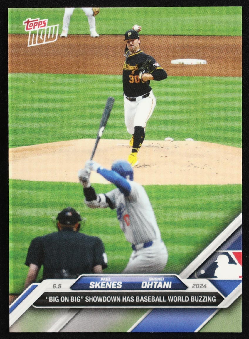 Paul Skenes RC / Shohei Ohtani 2024 Topps Now #264 at PristineAuction.com Paul Skenes RC / Shohei Ohtani 2024 Topps Now #264 at PristineAuction.com