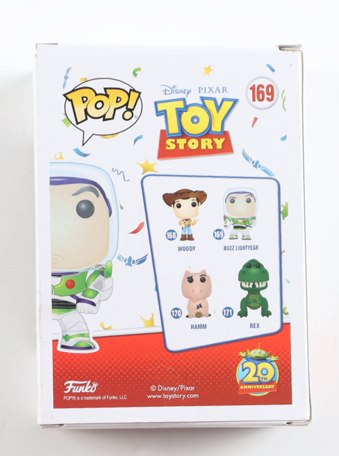Tim Allen Signed "Toy Story" #169 Buzz Lightyear Funko Pop! Vinyl Figure (Beckett) at PristineAuction.com Tim Allen Signed "Toy Story" #169 Buzz Lightyear Funko Pop! Vinyl Figure (Beckett) at PristineAuction.com