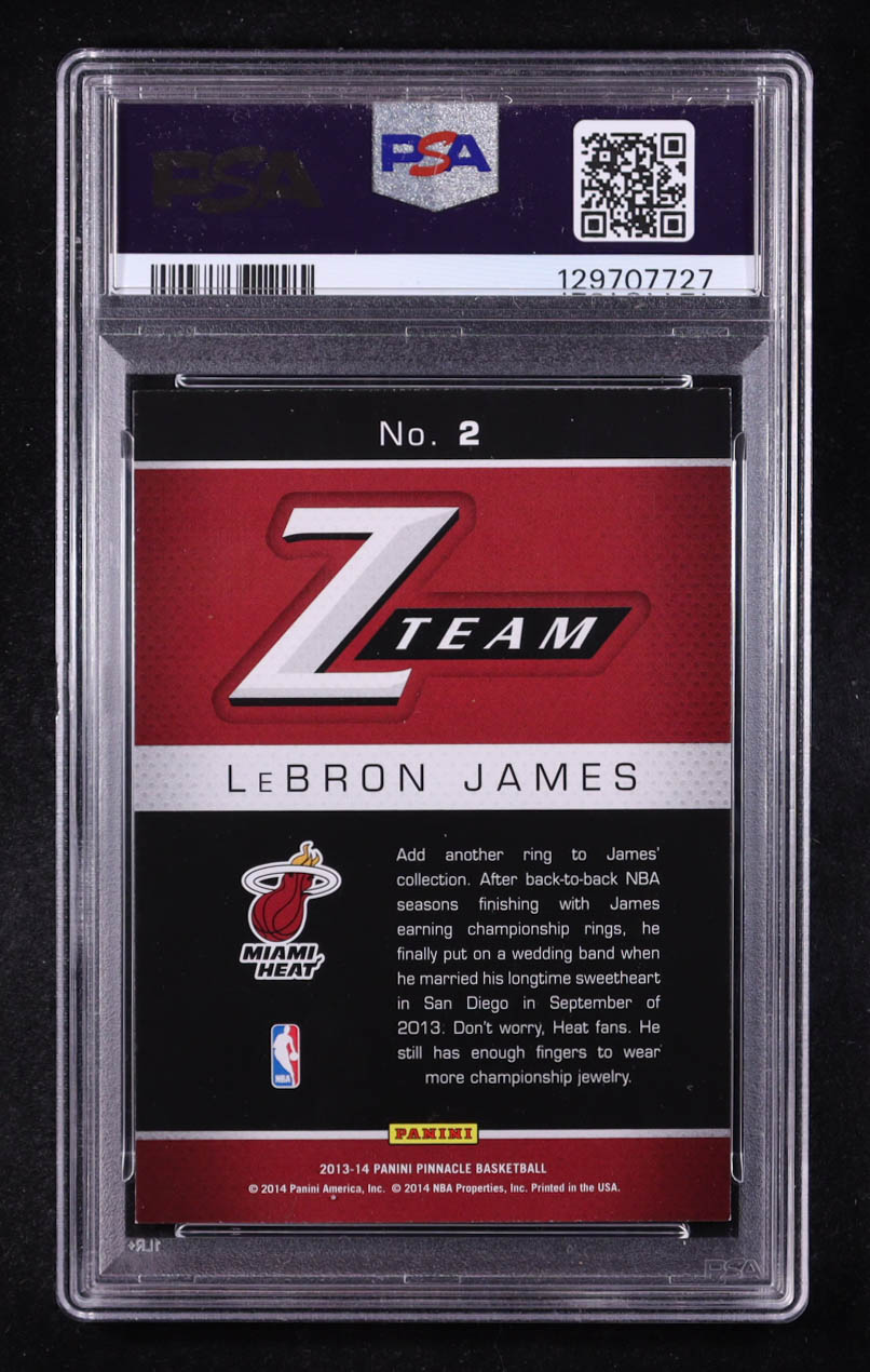 LeBron James 2013-14 Pinnacle Z-Team Artist's Proofs #2 (PSA 8) at PristineAuction.com LeBron James 2013-14 Pinnacle Z-Team Artist's Proofs #2 (PSA 8) at PristineAuction.com