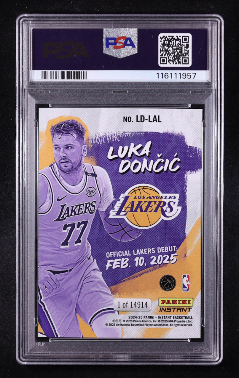 Luka Doncic 2024-25 Panini Instant #LDLAL (PSA 10) at PristineAuction.com Luka Doncic 2024-25 Panini Instant #LDLAL (PSA 10) at PristineAuction.com