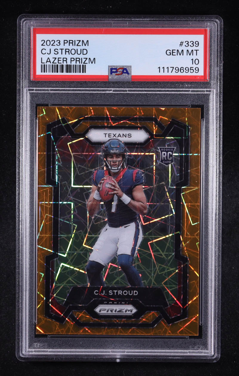 CJ Stroud 2023 Panini Lazer Prizm #339 RC (PSA 10) at PristineAuction.com CJ Stroud 2023 Panini Lazer Prizm #339 RC (PSA 10) at PristineAuction.com
