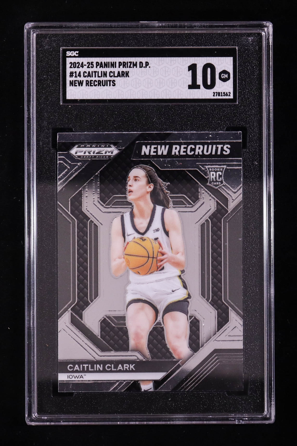 Caitlin Clark 2024-25 Panini Prizm Draft Picks New Recruits #14 RC (SGC 10) at PristineAuction.com Caitlin Clark 2024-25 Panini Prizm Draft Picks New Recruits #14 RC (SGC 10) at PristineAuction.com