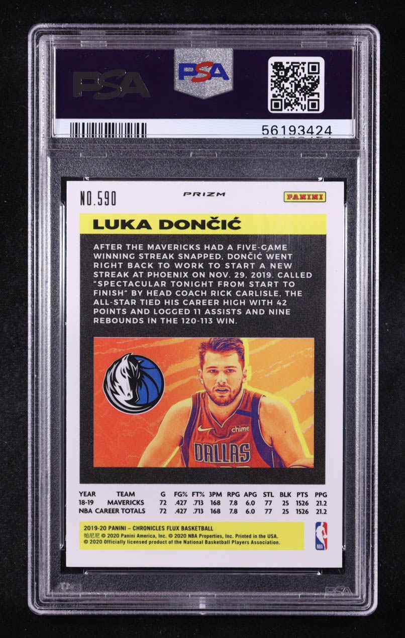 Luka Doncic 2019-20 Panini Chronicles Pink #590 (PSA 10) at PristineAuction.com Luka Doncic 2019-20 Panini Chronicles Pink #590 (PSA 10) at PristineAuction.com