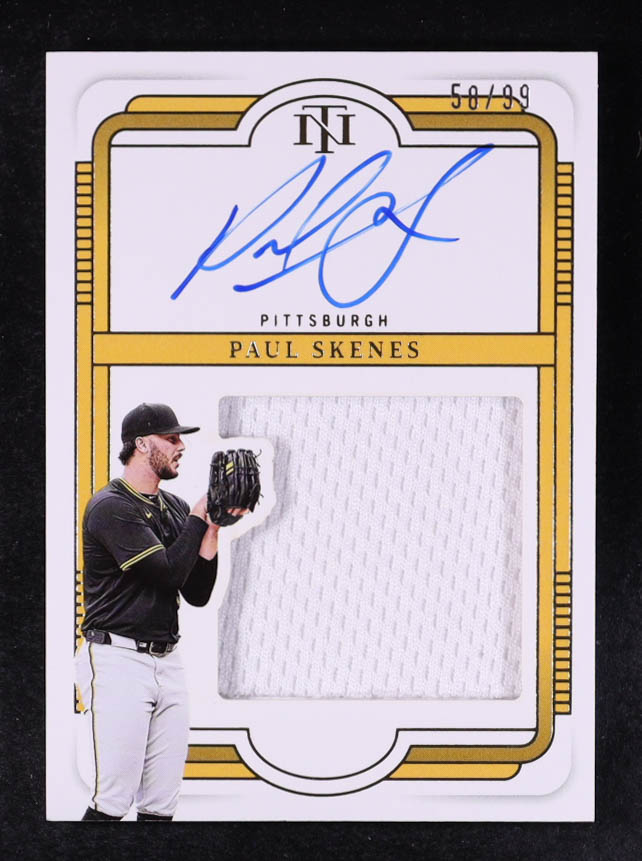 Paul Skenes 2025 Panini National Treasures Silhouette Signatures #34 #50/99 at PristineAuction.com Paul Skenes 2025 Panini National Treasures Silhouette Signatures #34 #50/99 at PristineAuction.com