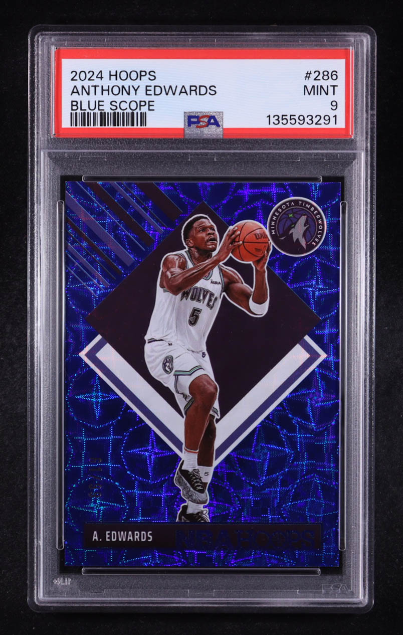 Anthony Edwards 2024-25 Hoops Blue Scope #286 #61/99 (PSA 9) at PristineAuction.com Anthony Edwards 2024-25 Hoops Blue Scope #286 #61/99 (PSA 9) at PristineAuction.com