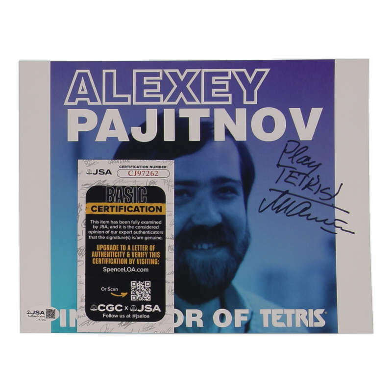 Alexey Pajitnov Signed 8x10 Photo Inscribed "Play Tetris!" (JSA) at PristineAuction.com Alexey Pajitnov Signed 8x10 Photo Inscribed "Play Tetris!" (JSA) at PristineAuction.com