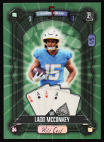 Ladd McConkey 2024 Wild Card 5 Card Draw 4 Aces Multicolor Silver Foil #S5CDCLM #1/5 RC at PristineAuction.com