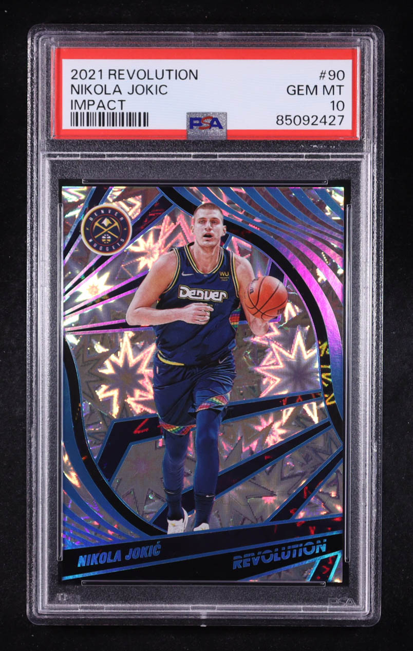 Nikola Jokic 2021-22 Panini Revolution Impact #90 #101/149 (PSA 10) at PristineAuction.com Nikola Jokic 2021-22 Panini Revolution Impact #90 #101/149 (PSA 10) at PristineAuction.com