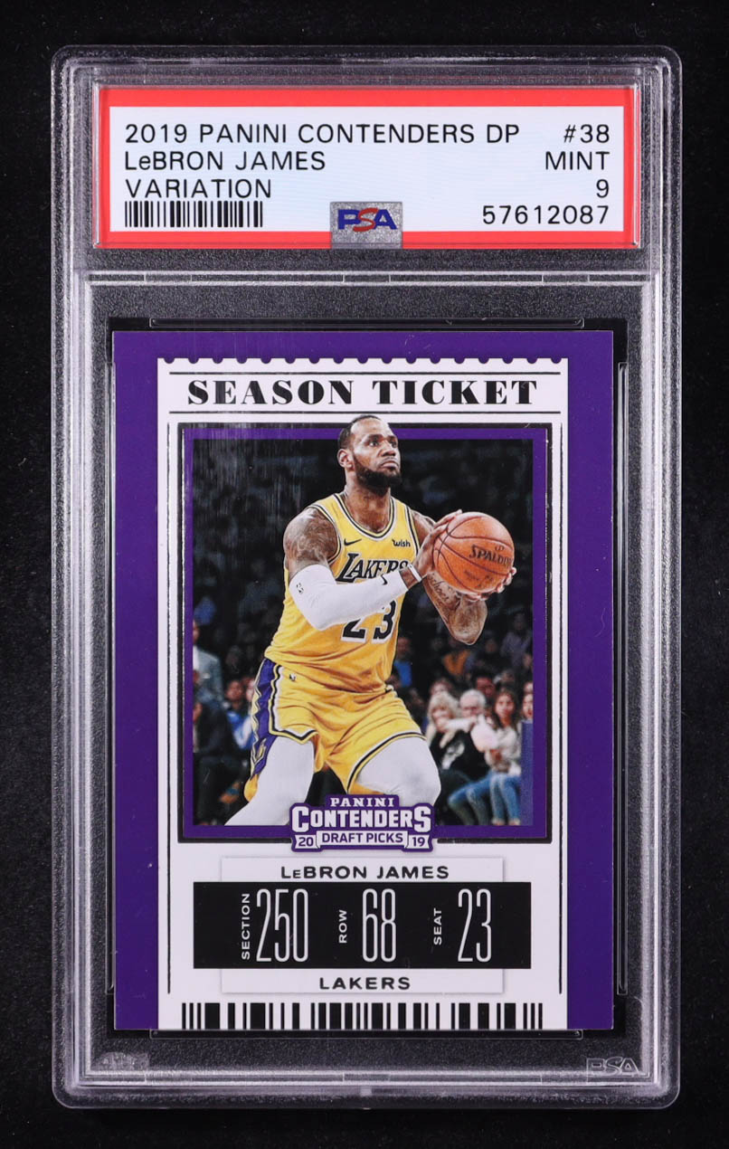 LeBron James 2019-20 Panini Contenders Draft Picks Variations #38 (PSA 9) at PristineAuction.com LeBron James 2019-20 Panini Contenders Draft Picks Variations #38 (PSA 9) at PristineAuction.com