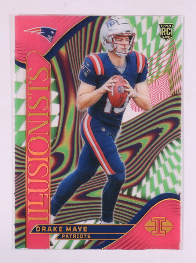 Drake Maye 2024 Panini Illusions Illusionists Pink #2 #082/399 RC at PristineAuction.com Drake Maye 2024 Panini Illusions Illusionists Pink #2 #082/399 RC at PristineAuction.com