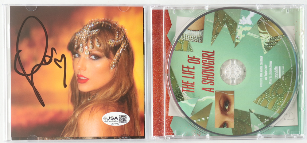 Taylor Swift Signed "The Life of a Showgirl" CD Album Insert (JSA) at PristineAuction.com Taylor Swift Signed "The Life of a Showgirl" CD Album Insert (JSA) at PristineAuction.com