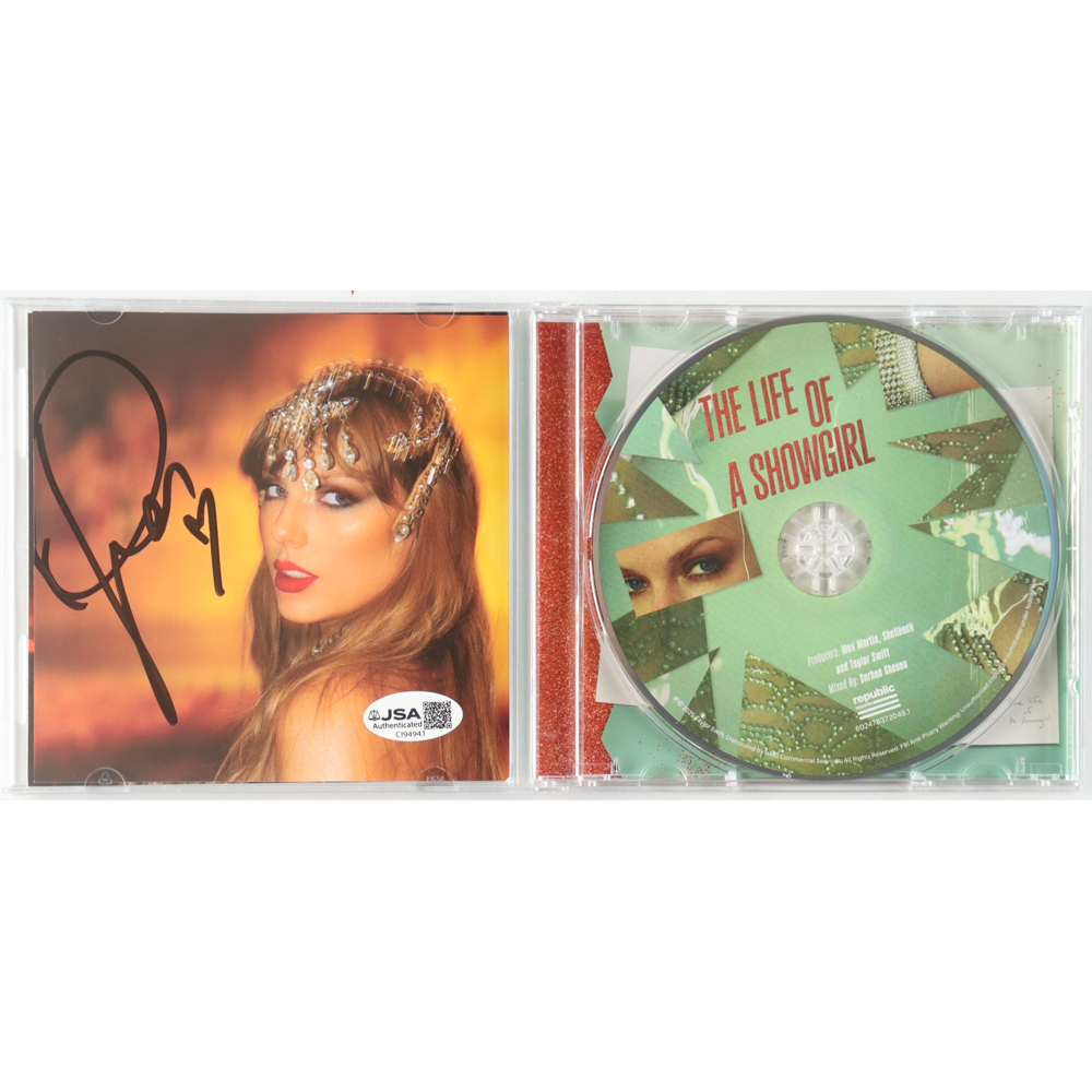 Taylor Swift Signed "The Life of a Showgirl" CD Album Insert (JSA) at PristineAuction.com