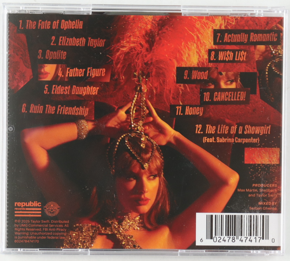 Taylor Swift Signed "The Life of a Showgirl" CD Album Insert (JSA) at PristineAuction.com Taylor Swift Signed "The Life of a Showgirl" CD Album Insert (JSA) at PristineAuction.com