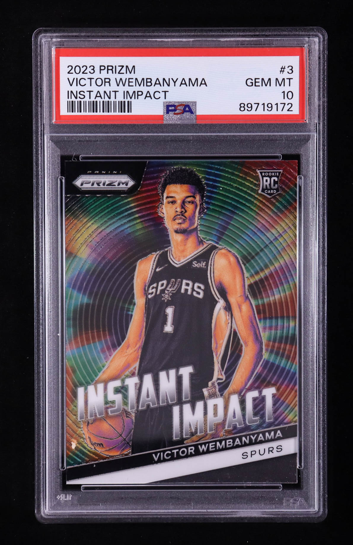 Victor Wembanyama 2023-24 Panini Prizm Instant Impact #3 RC (PSA 10) at PristineAuction.com Victor Wembanyama 2023-24 Panini Prizm Instant Impact #3 RC (PSA 10) at PristineAuction.com