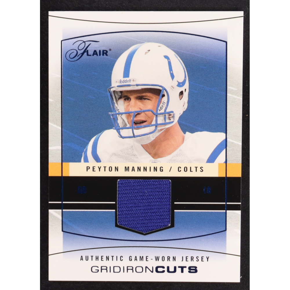 Peyton Manning 2004 Flair Gridiron Cuts Blue #GCPM #70/200 at PristineAuction.com