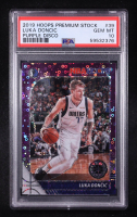 Luka Doncic 2019-20 Hoops Premium Stock Prizms Purple Disco #39 (PSA 10) at PristineAuction.com