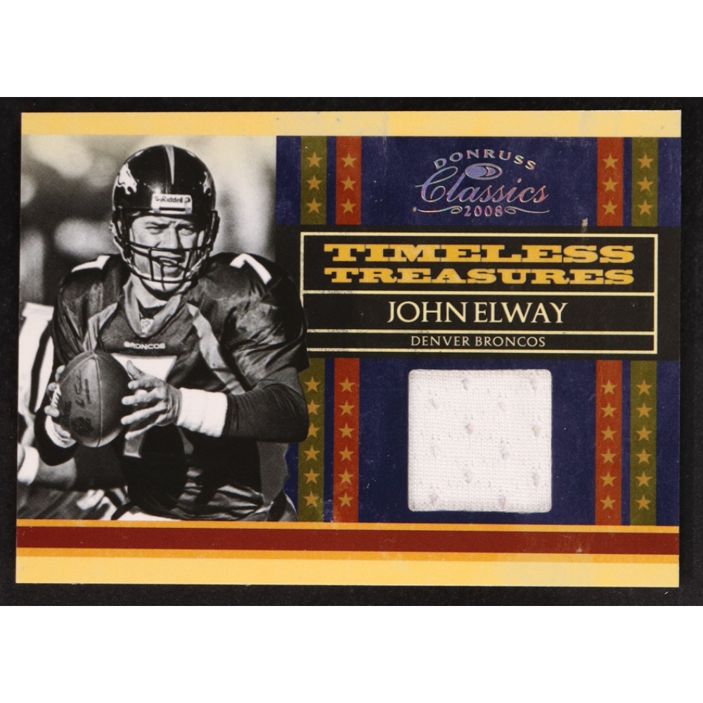 John Elway 2008 Donruss Classics Timeless Treasures Material #9 #198/250 at PristineAuction.com