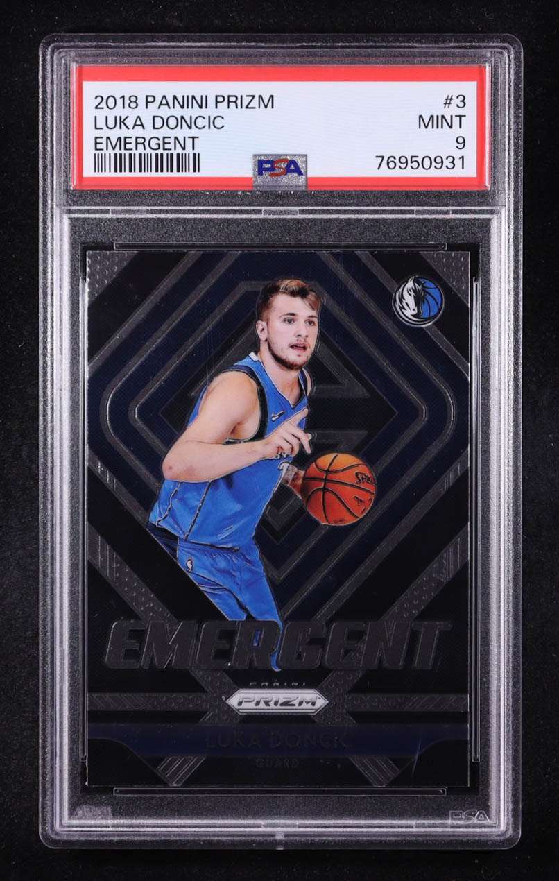 Luka Doncic 2018-19 Panini Prizm Emergent #3 RC (PSA 9) at PristineAuction.com Luka Doncic 2018-19 Panini Prizm Emergent #3 RC (PSA 9) at PristineAuction.com